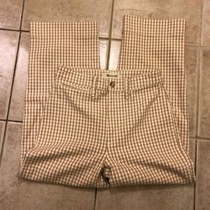 MADEWELL Wide-Leg Pants in Gingham Check